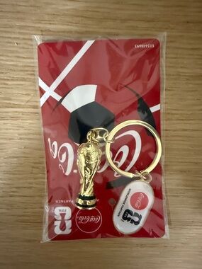 FIFA/Coca-Cola Red and Gold World Cup Trophy Keyring